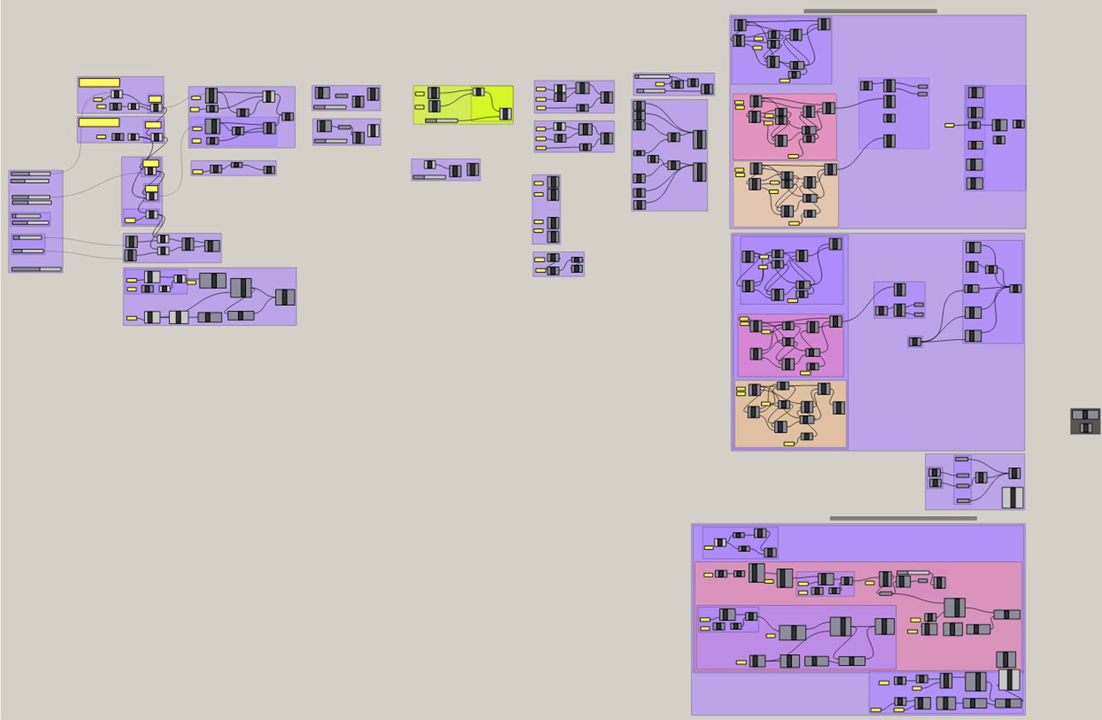 Grasshopper parametric definition graph